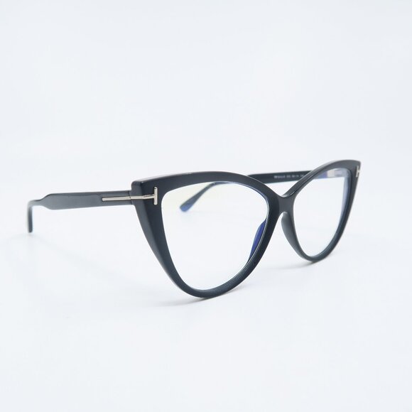 Tom Ford TF 5843-B 005 56mm Black Cat Eye, New Women's Eyeglasses. - Picture 2 of 8